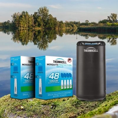 Прибор противомоскитный Thermacell Halo Mini Repeller Black (черный) + 2 набора TRI-R4-SMPI-01