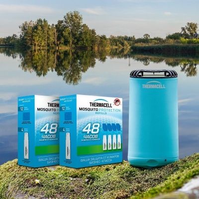 Прибор противомоскитный Thermacell Halo Mini Repeller Blue + 2 запасных набора