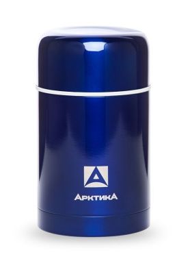 Термос "Арктика" с супер-широким горлом для супа и еды 302-750, синий, 750 мл