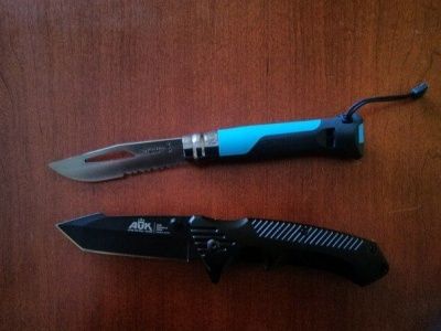 Нож складной Opinel №8 VRI  OUTDOOR Blue
