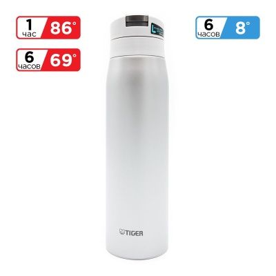 Термокружка Tiger MCX-A601 Matte Silver 0.6 л (цвет серебряный матовый)