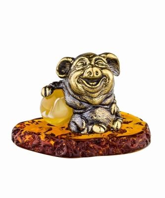 Фигурка "Поросенок с шариком"