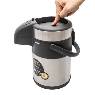 Термос с пневмонасосом Tiger MAA-A222 Stainless, 2.2 л (цвет - стальной)