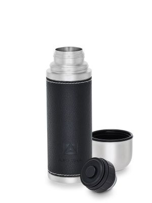 Термос "Арктика" с узким горлом в кожаной оплетке, 108-500 Чёрный, 500 мл