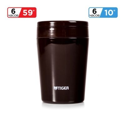 Термоконтейнер для первых или вторых блюд Tiger MCL-A038 Chocolate Brown, 0.38 л