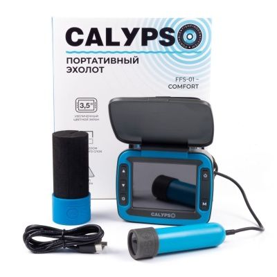 Комплект эхолот для рыбалки CALYPSO FFS-01 + сумка для работы с эхолотом (в коробке)