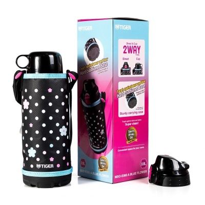 Термос спортивный Tiger MBO-E080 Blue Flower, 0.8 л