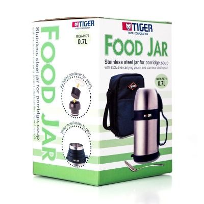 Термос с широким горлом Tiger MCW-P071 Stainless, 0.7 л (цвет - стальной)