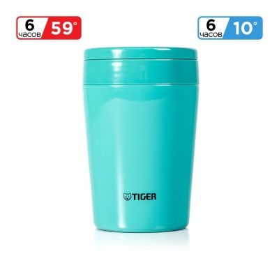 Термоконтейнер для первых или вторых блюд Tiger MCL-A038 Mint Blue, 0.38 л (цвет - мятно-голубой)