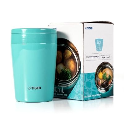 Термоконтейнер для первых или вторых блюд Tiger MCL-A038 Mint Blue, 0.38 л (цвет - мятно-голубой)