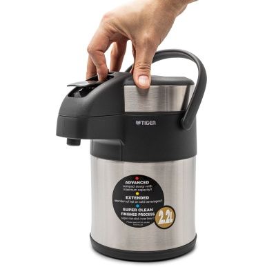 Термос с пневмонасосом Tiger MAA-A222 Stainless, 2.2 л (цвет - стальной)