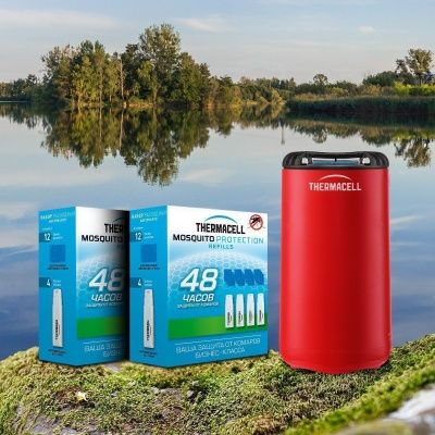 Прибор противомоскитный Thermacell Halo Mini Repeller Red (красный) + 2 набора TRI-R4-SMPI-01