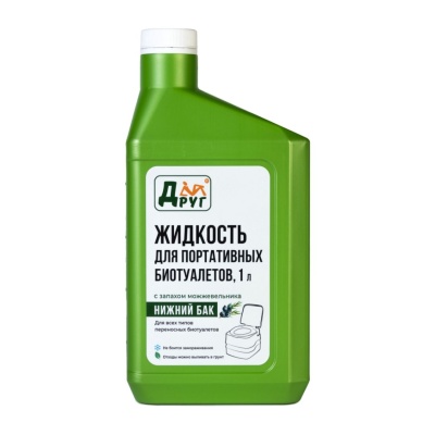 Жидкость для нижнего бака биотуалета ТМ ДРУГ 1 л (зелёная) 