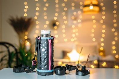 Термос спортивный Tiger MBO-E080 Blue Flower, 0.8 л