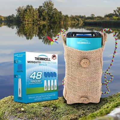 Прибор противомоскитный Thermacell Halo Mini Repeller Blue (голубой) + набор + чехол 