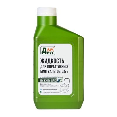 Жидкость для нижнего бака биотуалета ТМ Друг 0,5 л (зелёная) 